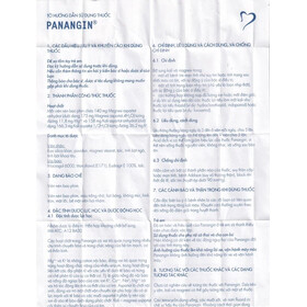 Thuốc Panangin điều trị suy tim,loạn nhịp (50 viên)