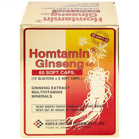 Thuốc Homtamin Ginseng cung cấp vitamin và muối khoáng (60 viên)