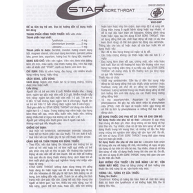 Thuốc ngậm Star Sore Throat giảm đau họng, viêm họng (24 viên)