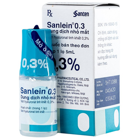 Dung dịch nhỏ mắt Sanlein 0,3% điều trị rối loạn biểu mô kết, giác mạc