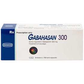 Thuốc Gabahasan 300mg điều trị động kinh, đau viêm dây thần kinh (3 vỉ x 10 viên)