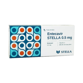 Thuốc Entecavir 0.5mg Stella kháng virus, điều trị viêm gan B (3 vỉ x 10 viên)
