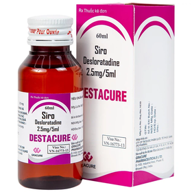 Thuốc Destacure 2.5mg/5ml trị viêm mũi dị ứng, mày đay (60ml)