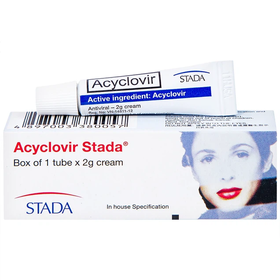 Kem Acyclovir Stada Cream điều trị da nhiễm virus Herpes Simplex (2g)