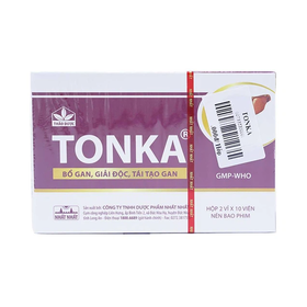 Thuốc Tonka Nhất Nhất hỗ trợ bổ gan, giải độc, tái tạo gan (2 vỉ x 10 viên)