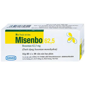 Thuốc Misenbo 62.5mg điều trị tăng huyết áp động mạch phổi (30 viên)