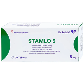 Thuốc Stamlo 5mg Dr.Reddy&#039;s điều trị tăng huyết áp (2 vỉ x 10 viên)