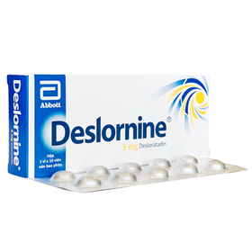 Thuốc Deslornine 5mg Abbott điều trị viêm mũi dị ứng, mày đay (1 vỉ x 10 viên)