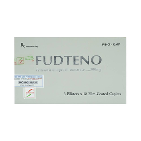 Thuốc Fudteno 300mg điều trị viêm gan B, phòng và điều trị nhiễm HIV-1 (3 vỉ x 10 viên)