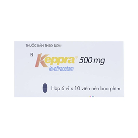 Thuốc Keppra 500mg  điều trị các cơn động kinh (6 vỉ x 10 viên)