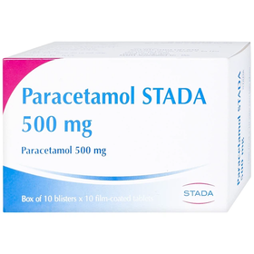 Thuốc Paracetamol Stada 500mg hỗ trợ giảm đau và hạ sốt (10 vỉ x 10 viên)