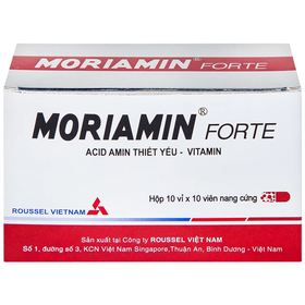 Thuốc Moriamin Forte bổ sung acid amin và vitamin (10 vỉ x 10 viên)