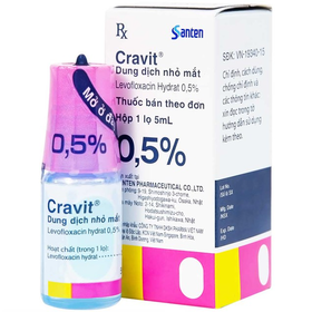 Dung dịch nhỏ mắt Cravit 0.5% trị nhiễm khuẩn mắt (5ml)