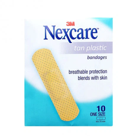 Băng keo cá nhân Nexcare Tan Plastic (10 gói/hộp)