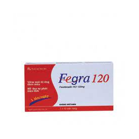 Thuốc Fegra 120mg điều trị dị ứng (1 vỉ x 10 viên)