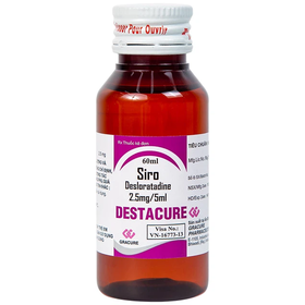 Thuốc Destacure 2.5mg/5ml trị viêm mũi dị ứng, mày đay (60ml)