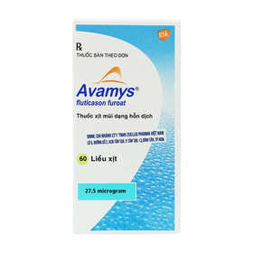 Thuốc xịt mũi Avamys 27.5mcg điều trị xung huyết mũi, ngứa mũi (60 liều xịt)