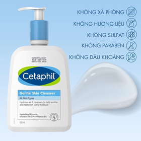 Sữa rửa mặt Cetaphil Gentle Skin Cleanser (500ml)