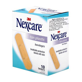 Băng keo cá nhân Nexcare Tan Plastic (10 gói/hộp)