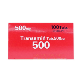 Thuốc Transamin 500mg điều trị chảy máu bất thường (10 vỉ x 10 viên)