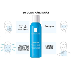 Nước xịt khoáng La Roche-Posay Serozinc giúp kiềm dầu, làm dịu da, giảm sưng viêm (300ml)