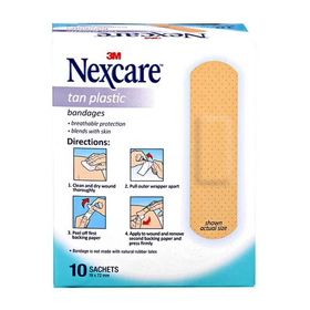 Băng keo cá nhân Nexcare Tan Plastic (10 gói/hộp)