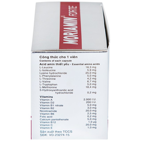 Thuốc Moriamin Forte bổ sung acid amin và vitamin (10 vỉ x 10 viên)