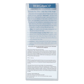 Dầu gội trị rụng tóc Bergamot  Extra Delicate (100ml)