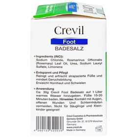 Muối ngâm chân Crevil Foot Badesalz hỗ trợ điều trị đau xương khớp, mất ngủ (600g)