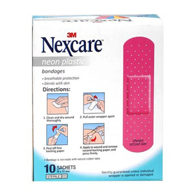 Băng keo cá nhân neon Nexcare Neon Plastic (gói 9 miếng)