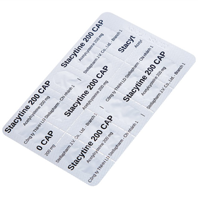 Thuốc Stacytine 200mg Cap Stella tiêu nhầy trong viêm phế quản cấp và mạn tính (100 viên)