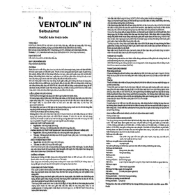 Thuốc xịt Ventolin 100mcg/liều giúp giãn cơ trơn phế quản (200 liều)