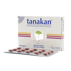Thuốc Tanakan 40mg điều trị triệu chứng rối loạn nhận thức ở người lớn tuổi (2 vỉ x 15 viên)