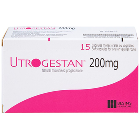 Thuốc Utrogestan 200mg điều trị các rối loạn do thiếu progesterone (15 viên)