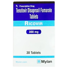 Thuốc Ricovir 300mg Mylan điều trị nhiễm virus HIV-1, viêm gan B (30 viên)