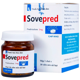 Thuốc Sovepred 5mg Mekophar chống viêm và ức chế miễn dịch (30 viên)