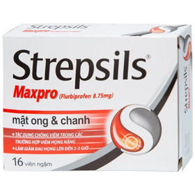 Viên ngậm Strepsils Maxpro điều trị đau họng (16 viên)