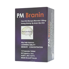 Thuốc PM Branin hỗ trợ cải thiện và duy trì chức năng não (5 vỉ x 12 viên)