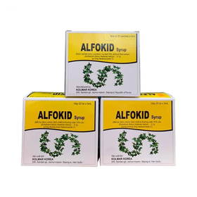 Thuốc Alfokid Syrup điều trị viêm phế quản (20 gói)