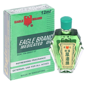 Dầu gió xanh Con Ó hỗ trợ giảm đau nhức, đau đầu, cảm cúm (12ml)