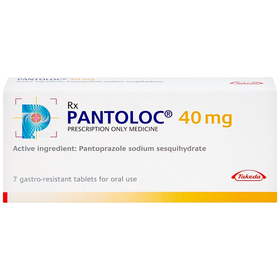 Thuốc Pantoloc 40mg điều trị viêm thực quản, trào ngược (1 vỉ x 7 viên)