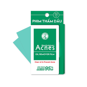 Phim thấm dầu Rohto Acnes Oil Remover Film giữ da sạch nhờn, ngăn ngừa mụn (50 tờ)