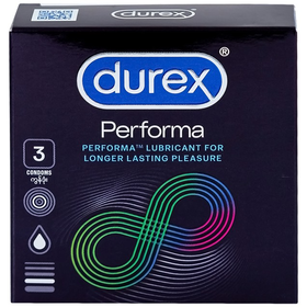 Bao cao su Durex Performa có gel bôi trơn giúp kép dài thời gian (3 cái)