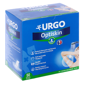 Băng cá nhân bán thấm, tiệt trùng Urgo Optiskin (10 x 7cm)  50 miếng