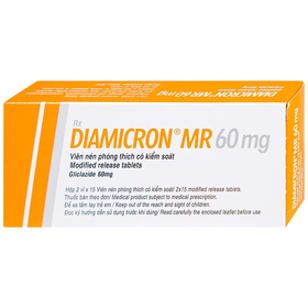 Thuốc Diamicron MR 60mg điều trị tiểu đường tuýp 2 (2 vỉ x 15 viên)