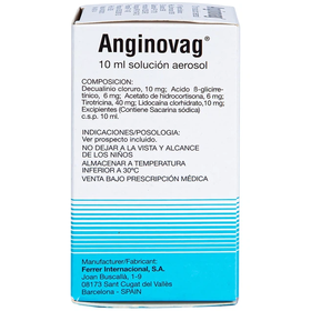 Thuốc xịt họng Anginovag điều trị viêm amidan, viêm hầu họng (10ml)