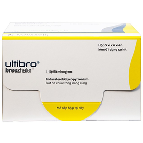 Thuốc Ultibro Breezhaler 110/50mcg điều trị duy trì COPD (30 viên)