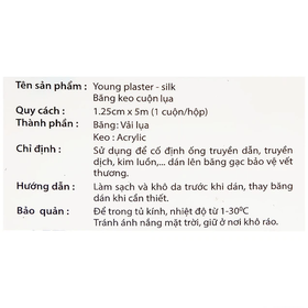 Băng keo cuộn lụa Young Plaster-Silk (1.25cm x 5m)