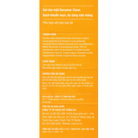 Gel rửa mặt Decumar Clean hỗ trợ ngăn ngừa mụn (50g)
