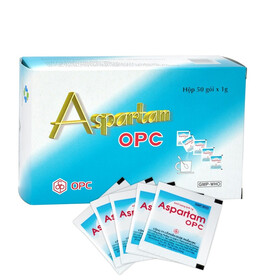 Đường ăn kiêng Aspartam Opc hỗ trợ người tiểu đường, ăn kiêng (1g x 50 gói)